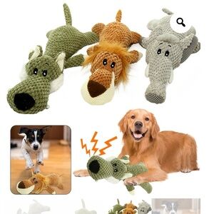 🐾 Green Plush Indestructible Chew Toy for Dogs